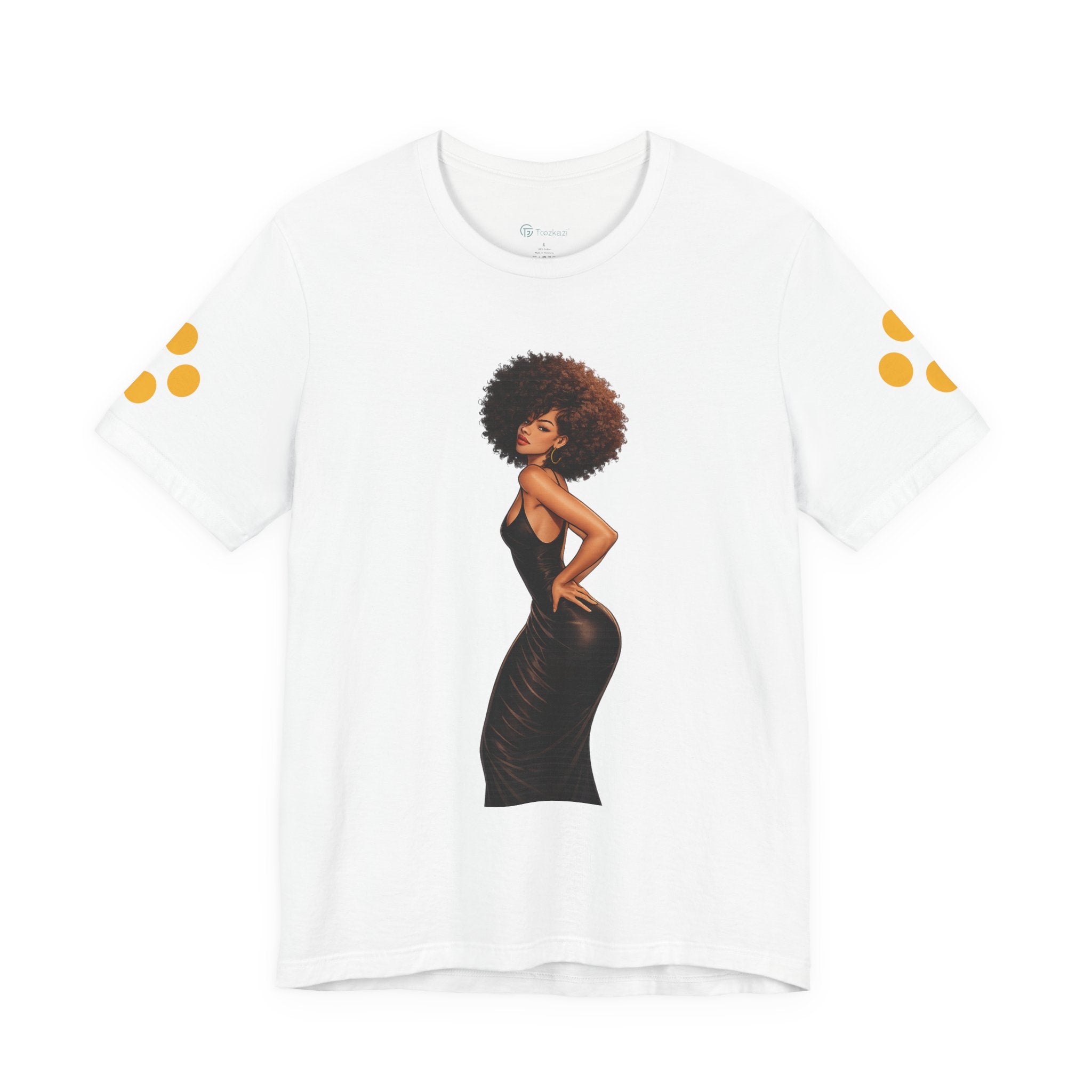 Afro Diva Graphic Tee — Elegant Black Woman T-Shirt
