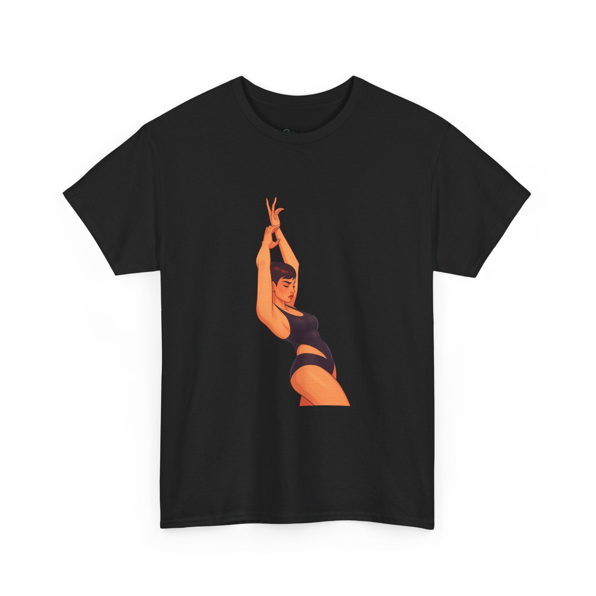 Dance Pose Graphic Tee — Retro Swimsuit Illustration