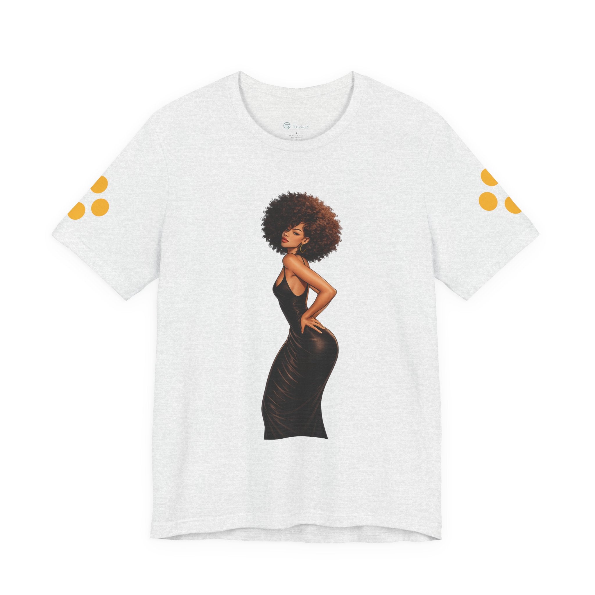 Afro Diva Graphic Tee — Elegant Black Woman T-Shirt