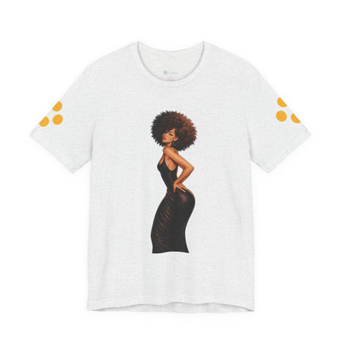 Afro Diva Graphic Tee — Elegant Black Woman T-Shirt