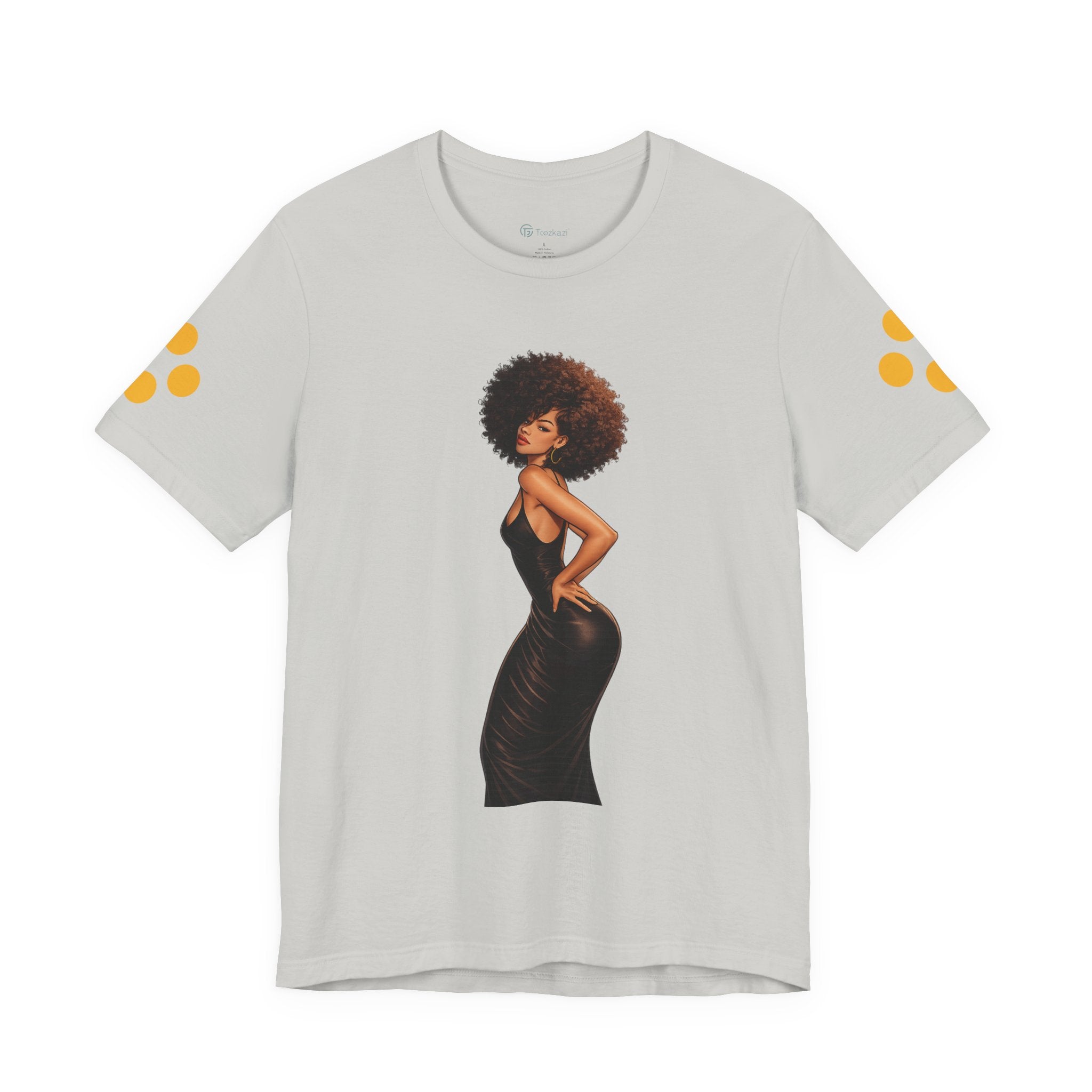 Afro Diva Graphic Tee — Elegant Black Woman T-Shirt