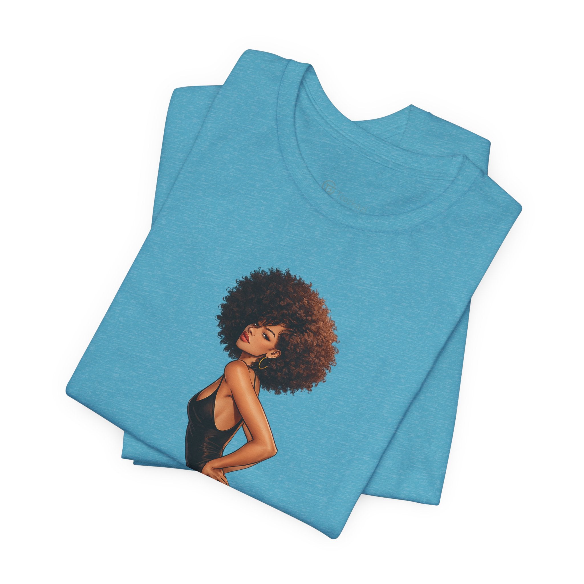 Afro Diva Graphic Tee — Elegant Black Woman T-Shirt