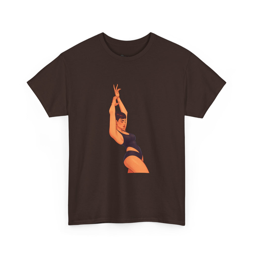 Dance Pose Graphic Tee — Retro Swimsuit Illustration