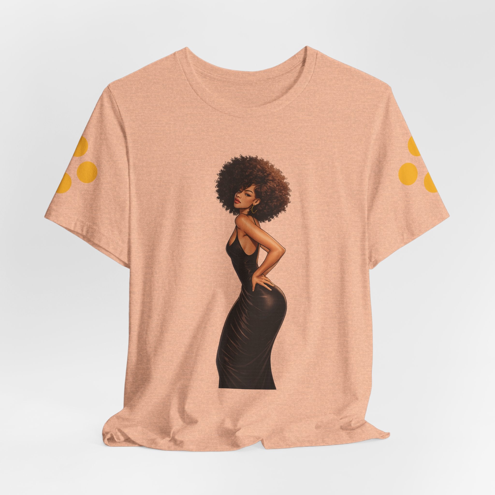 Afro Diva Graphic Tee — Elegant Black Woman T-Shirt