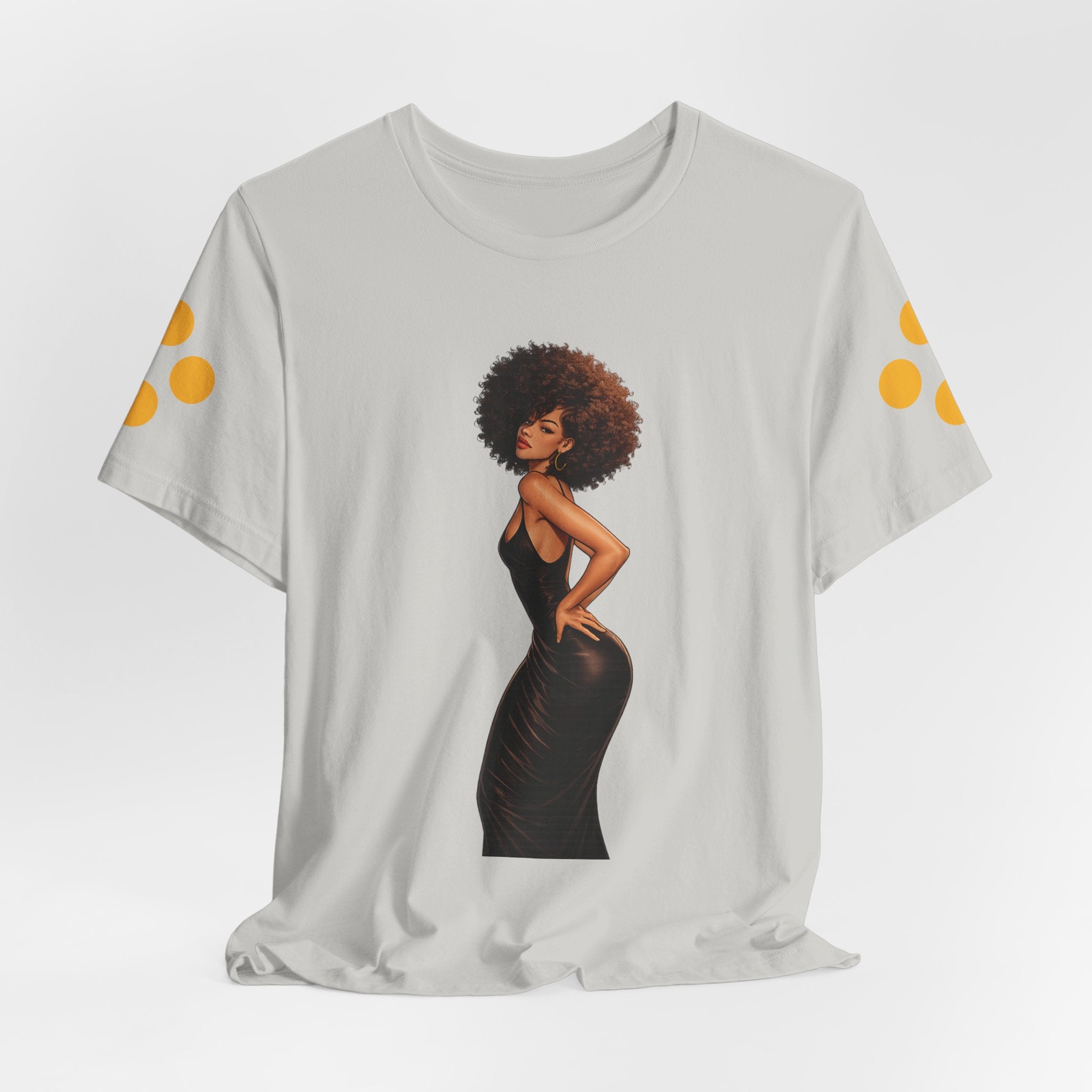 Afro Diva Graphic Tee — Elegant Black Woman T-Shirt