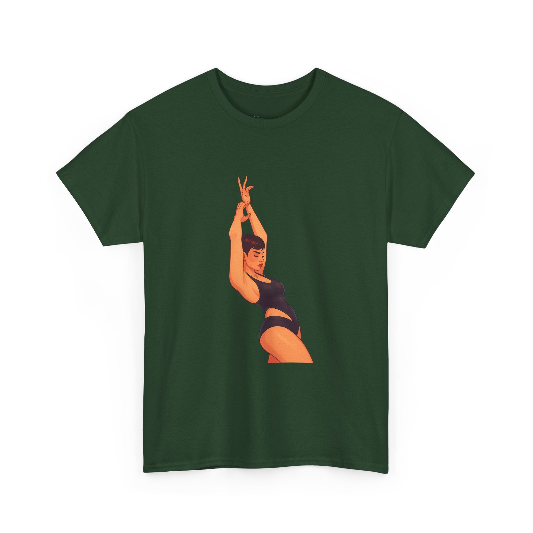 Dance Pose Graphic Tee — Retro Swimsuit Illustration