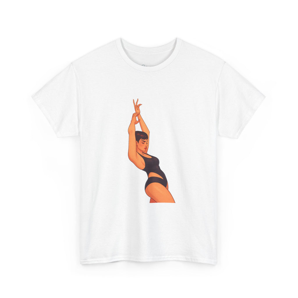 Dance Pose Graphic Tee — Retro Swimsuit Illustration