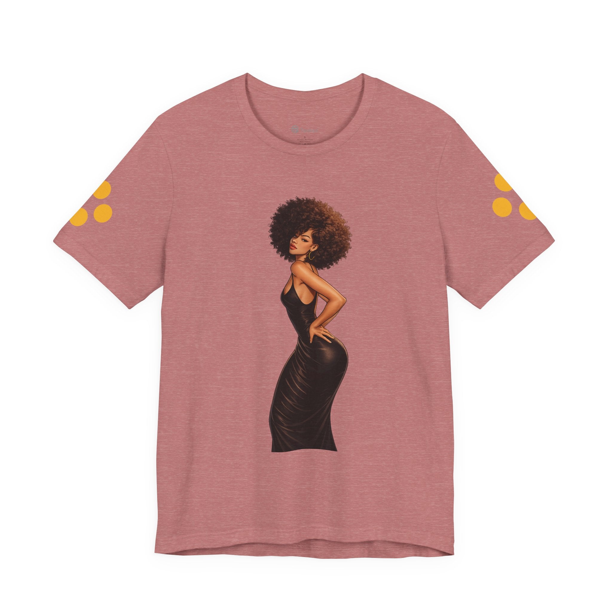 Afro Diva Graphic Tee — Elegant Black Woman T-Shirt