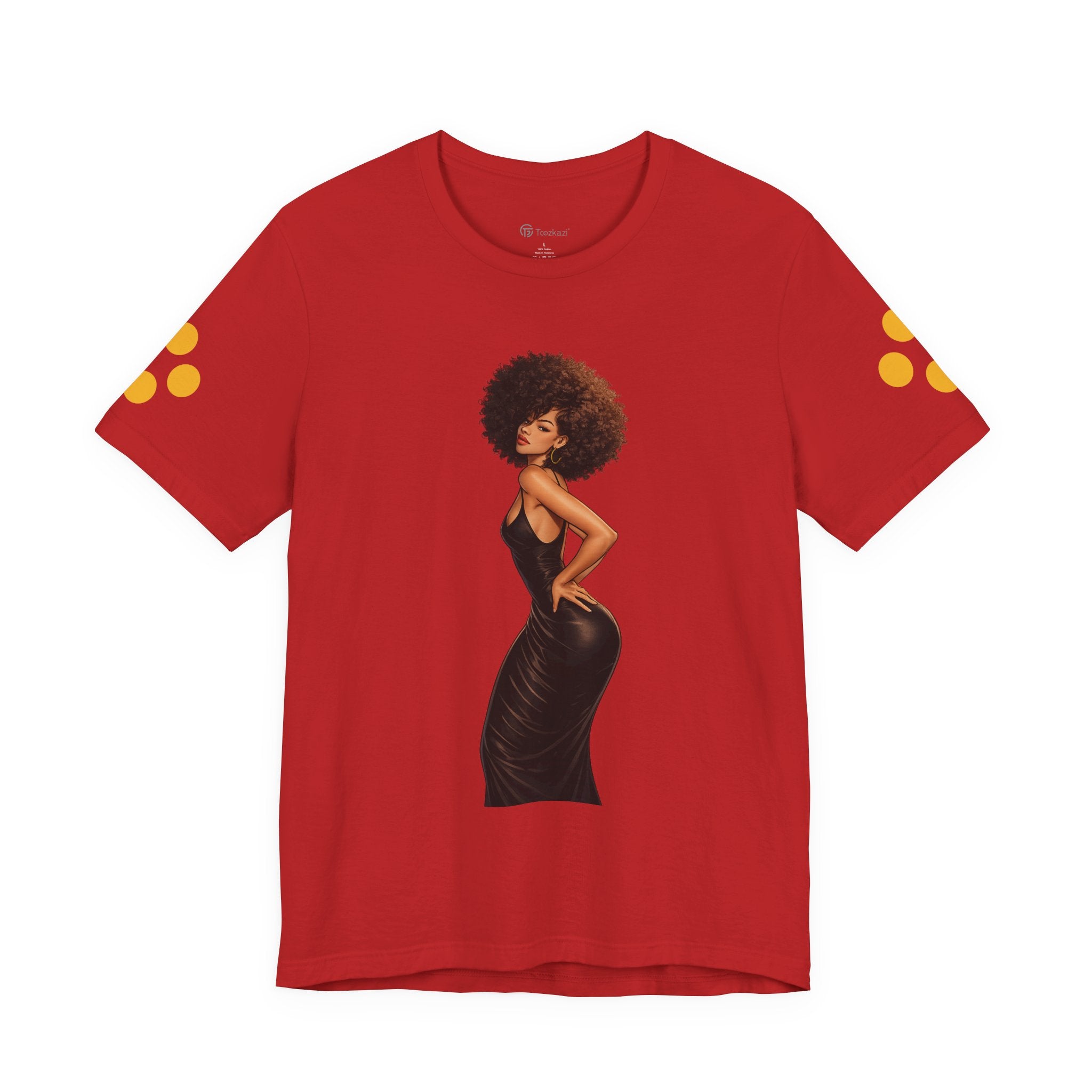 Afro Diva Graphic Tee — Elegant Black Woman T-Shirt
