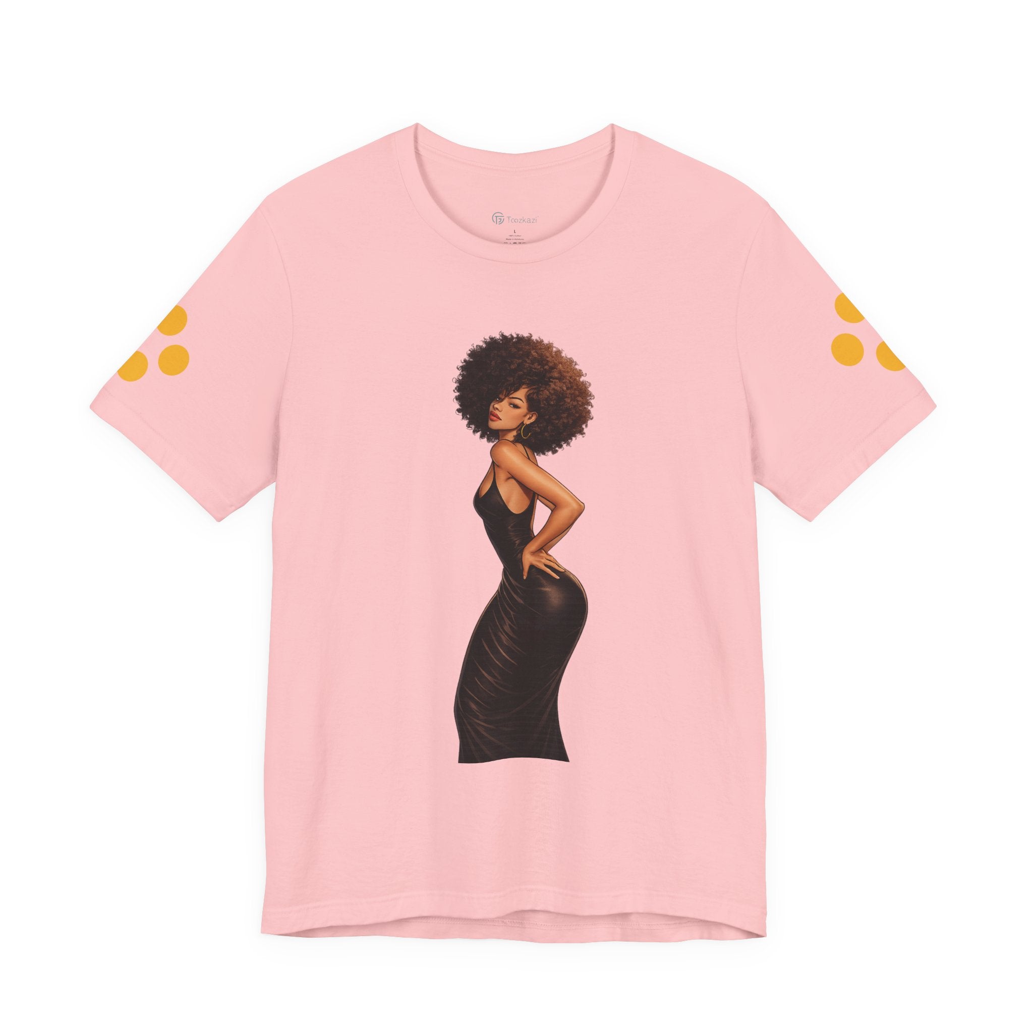 Afro Diva Graphic Tee — Elegant Black Woman T-Shirt