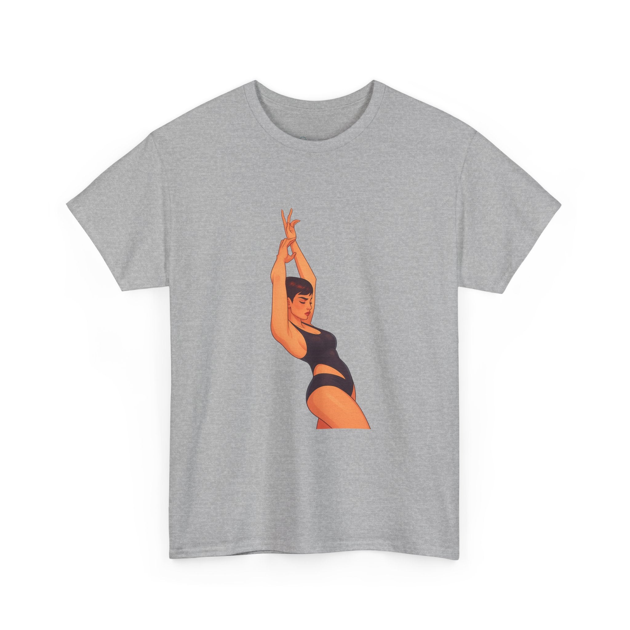 Dance Pose Graphic Tee — Retro Swimsuit Illustration