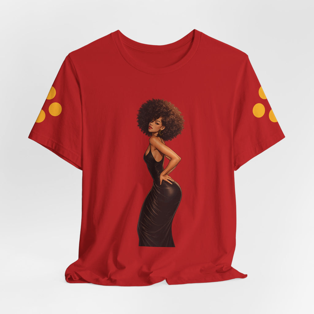 Afro Diva Graphic Tee — Elegant Black Woman T-Shirt