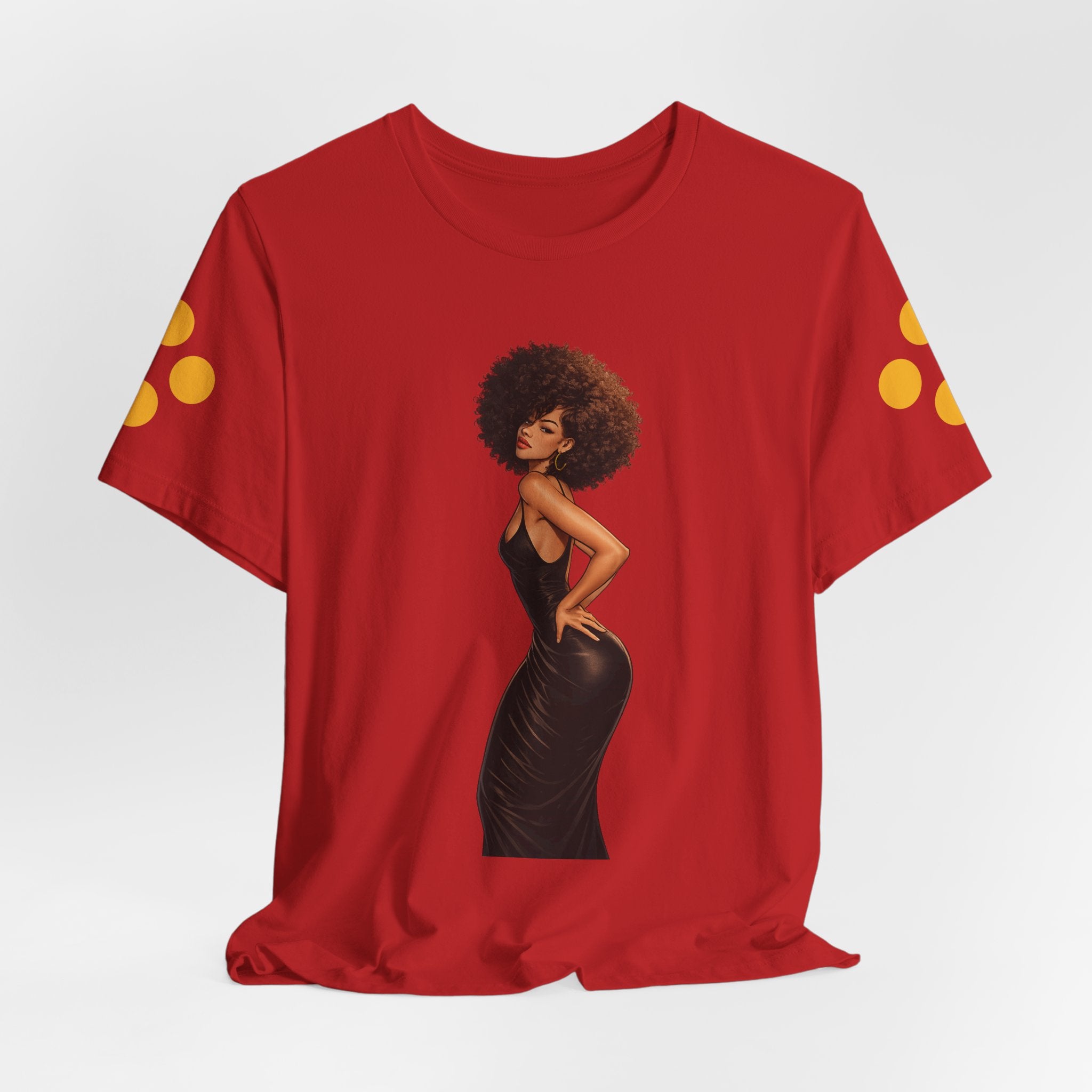 Afro Diva Graphic Tee — Elegant Black Woman T-Shirt