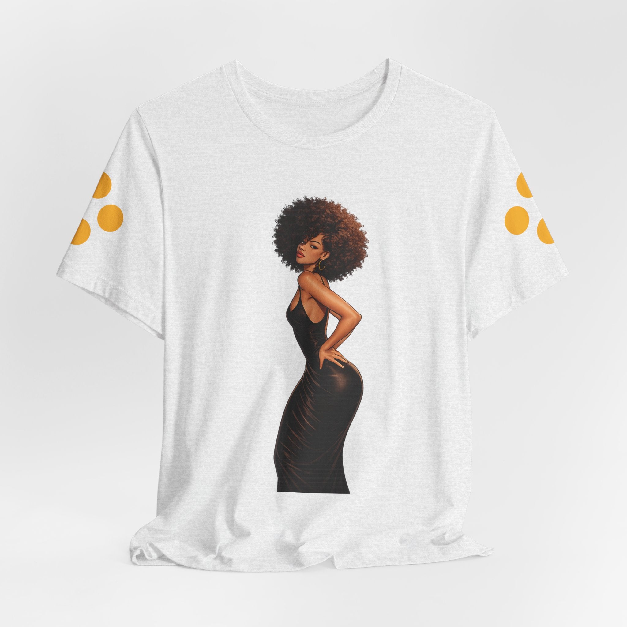 Afro Diva Graphic Tee — Elegant Black Woman T-Shirt