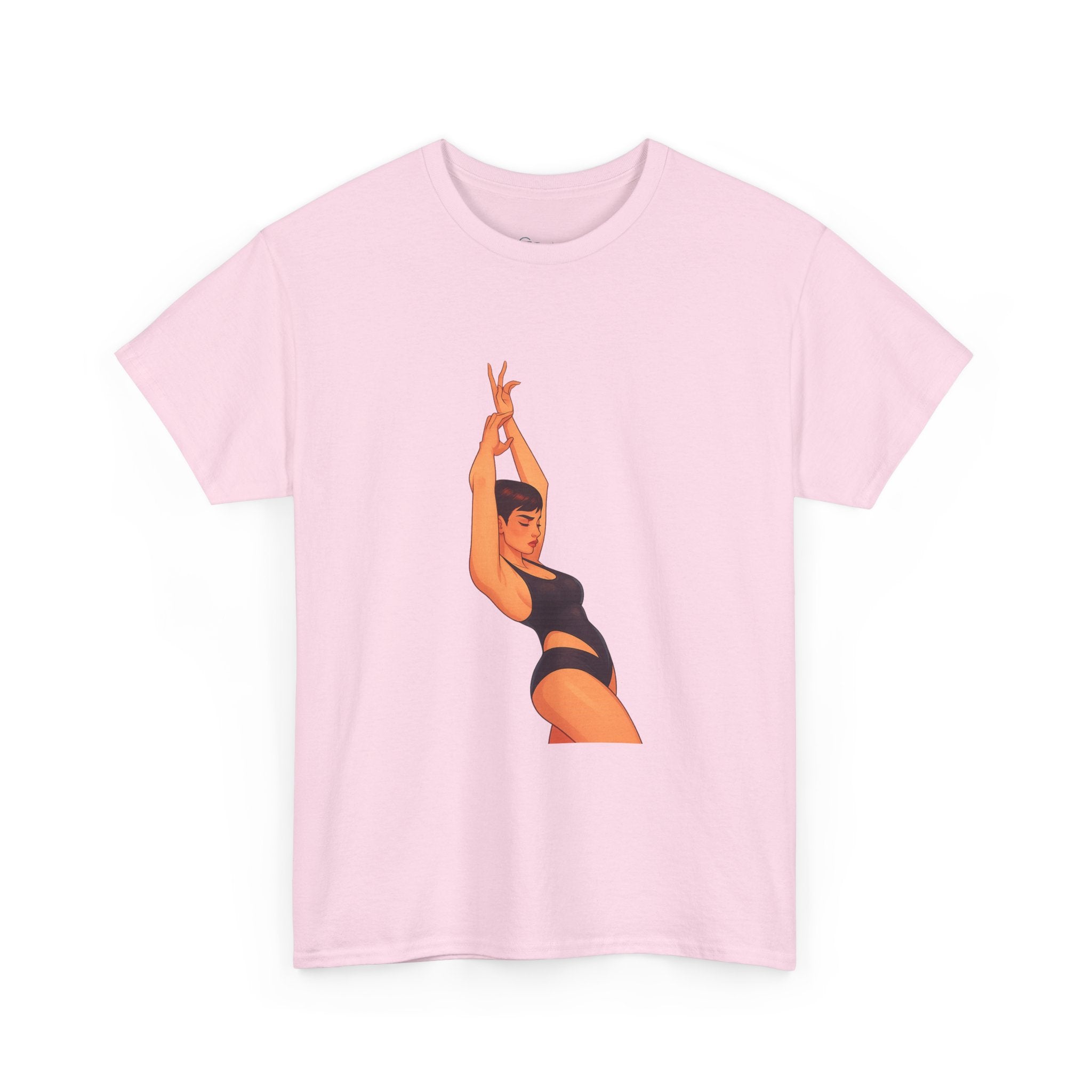 Dance Pose Graphic Tee — Retro Swimsuit Illustration