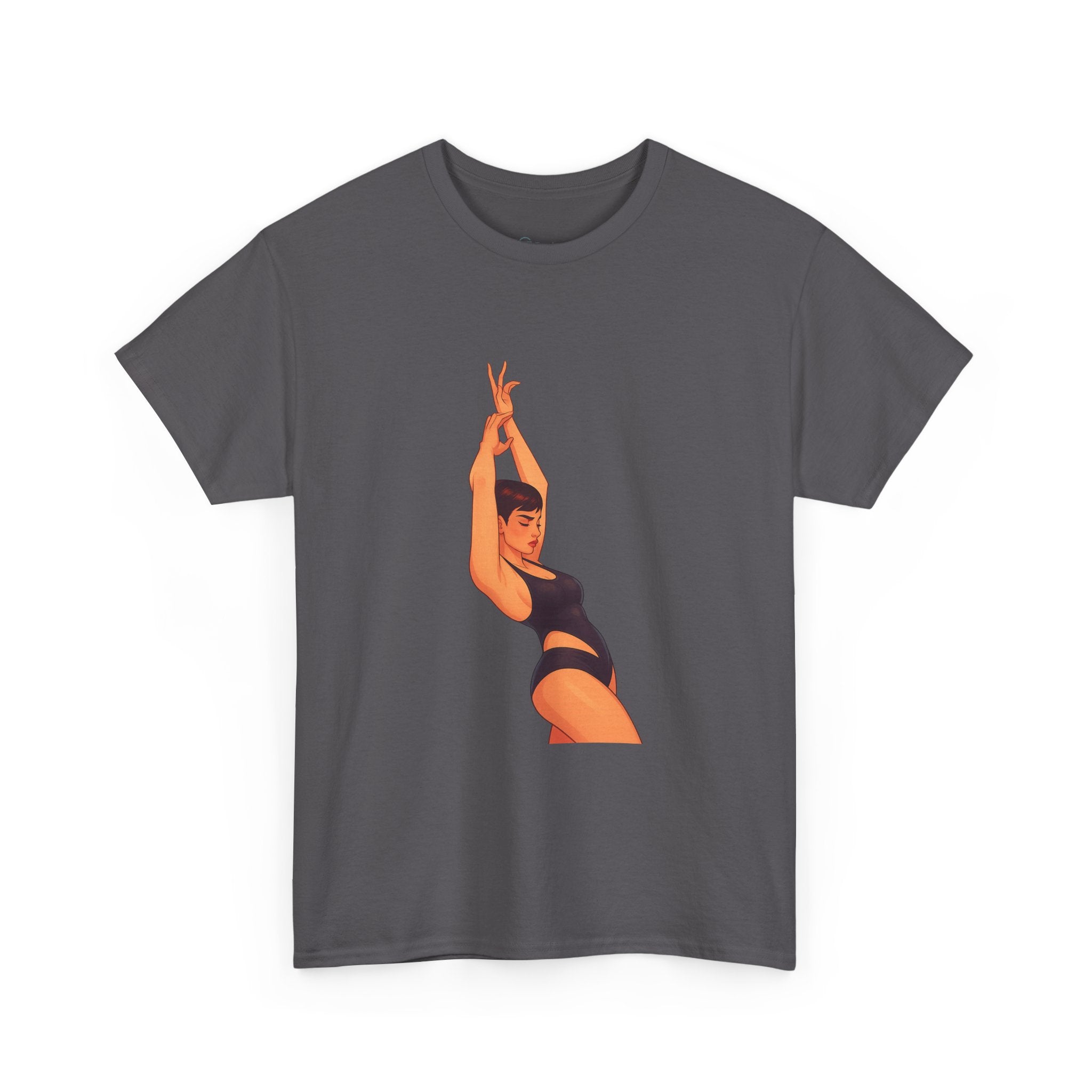 Dance Pose Graphic Tee — Retro Swimsuit Illustration