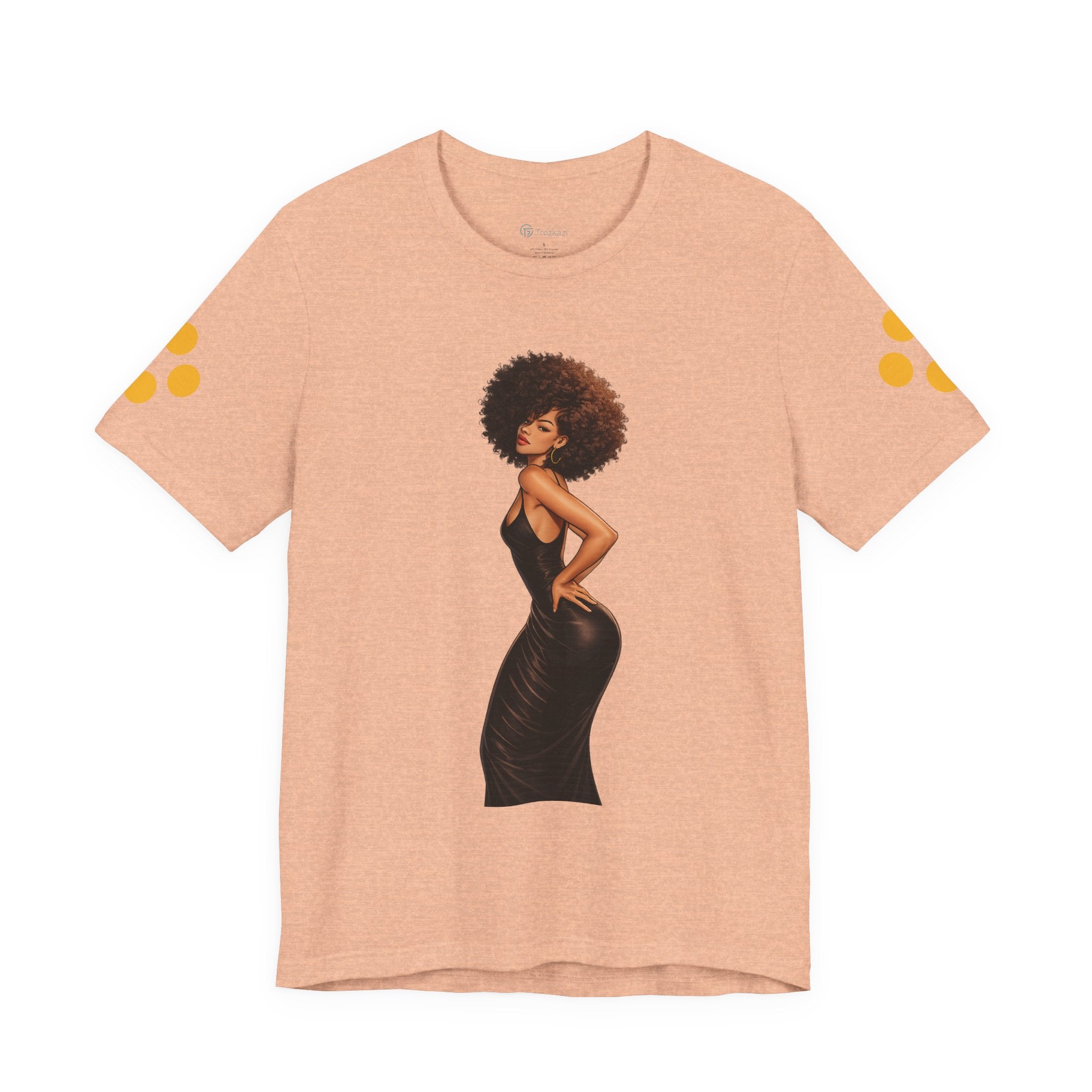 Afro Diva Graphic Tee — Elegant Black Woman T-Shirt