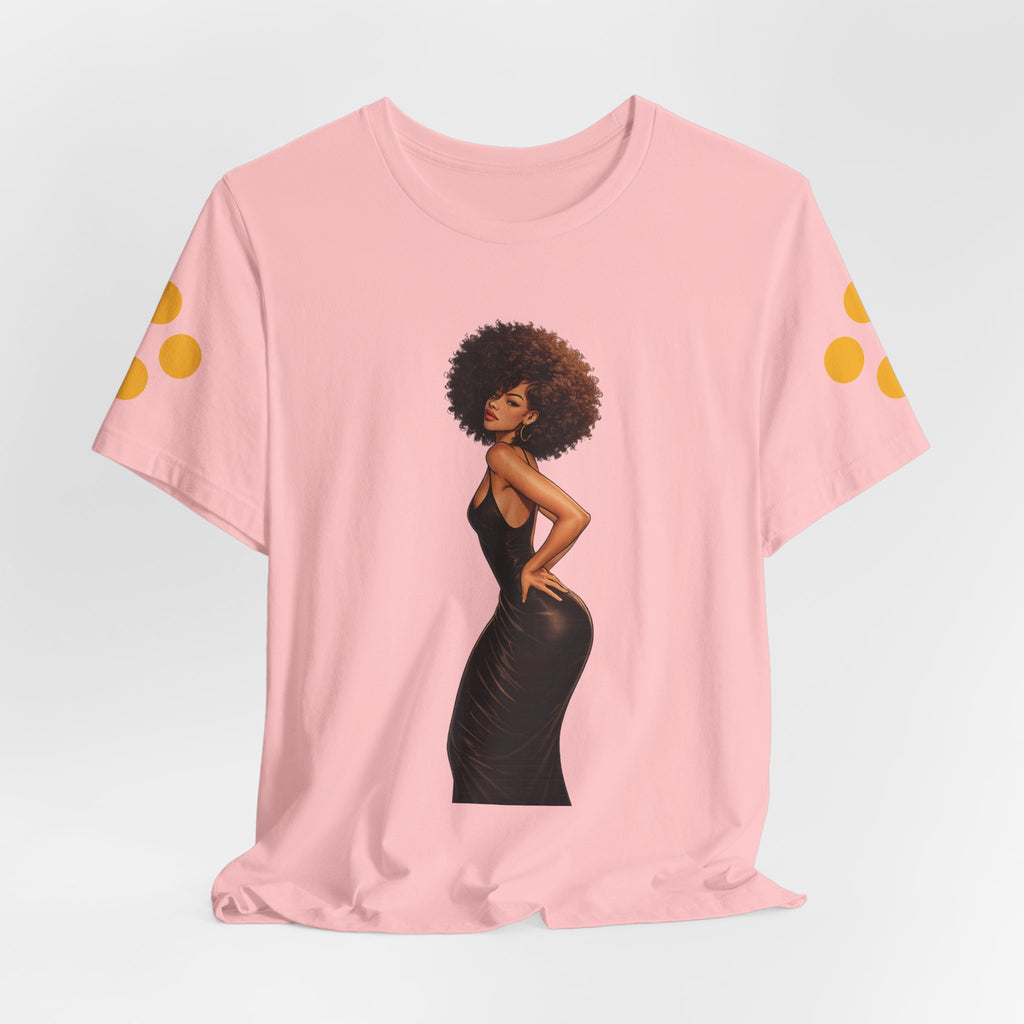 Afro Diva Graphic Tee — Elegant Black Woman T-Shirt
