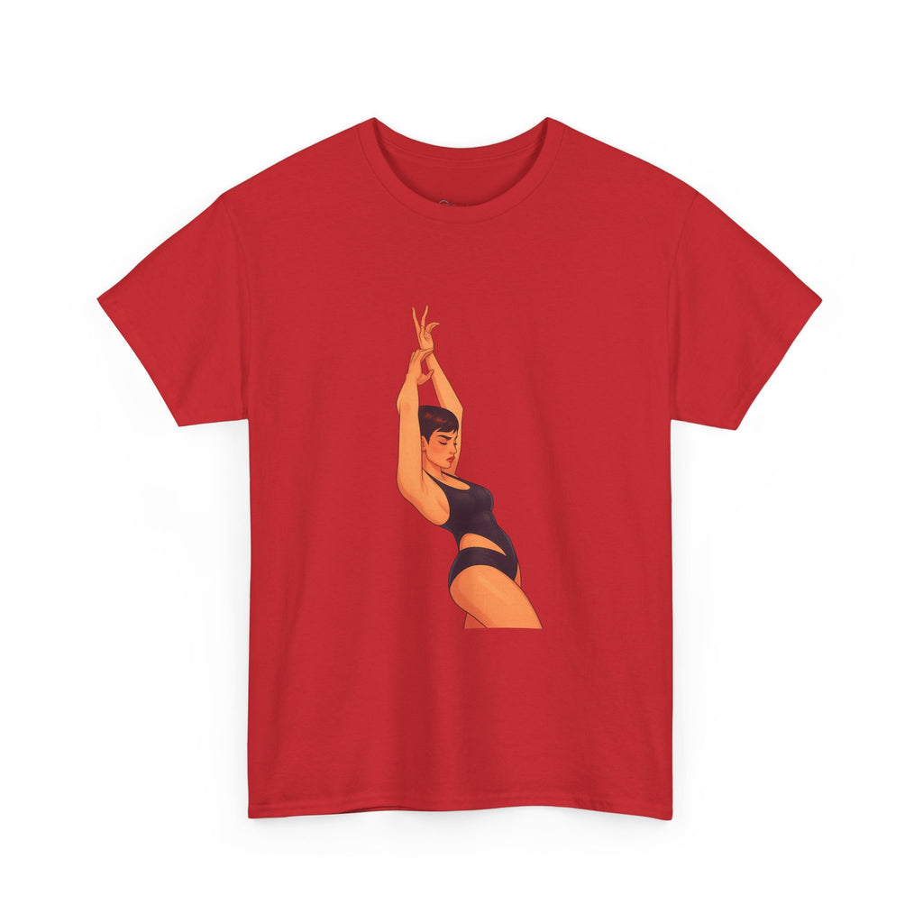 Dance Pose Graphic Tee — Retro Swimsuit Illustration