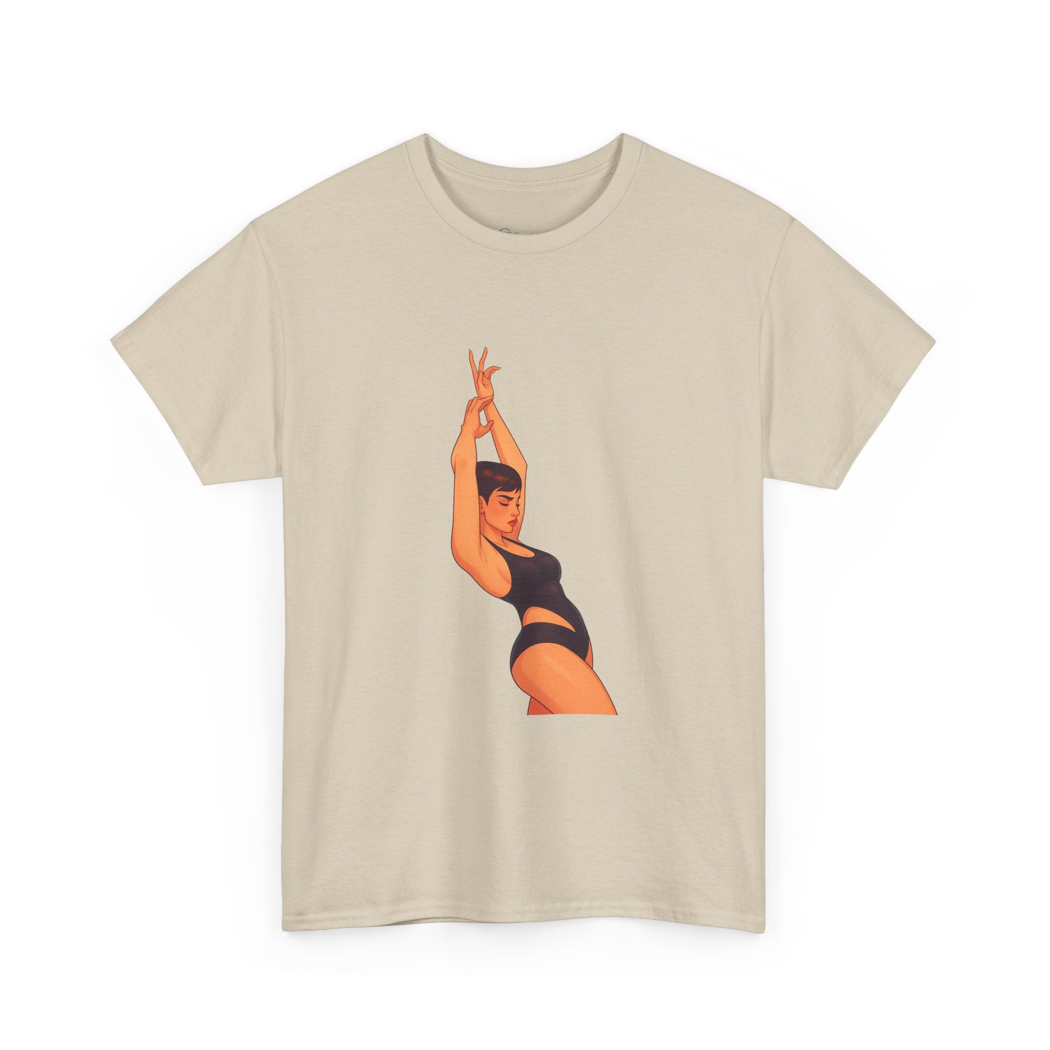 Dance Pose Graphic Tee — Retro Swimsuit Illustration